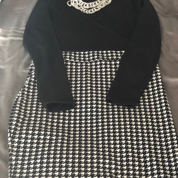 Womens Sexy Deep V-Neck Midi Bodycon Long Sleeve - Picture 4 of 5